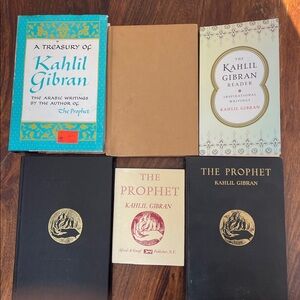 6 KAHLIL GIBRAN Mixed Lot 6 books mostly vintage spiritual The Prophet